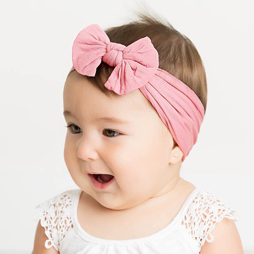 Super Stretchy Soft Knot Headbands With Hair Bows Head Wrap Hair Accessories For Newborn Baby Girls Infant Toddlers Kids