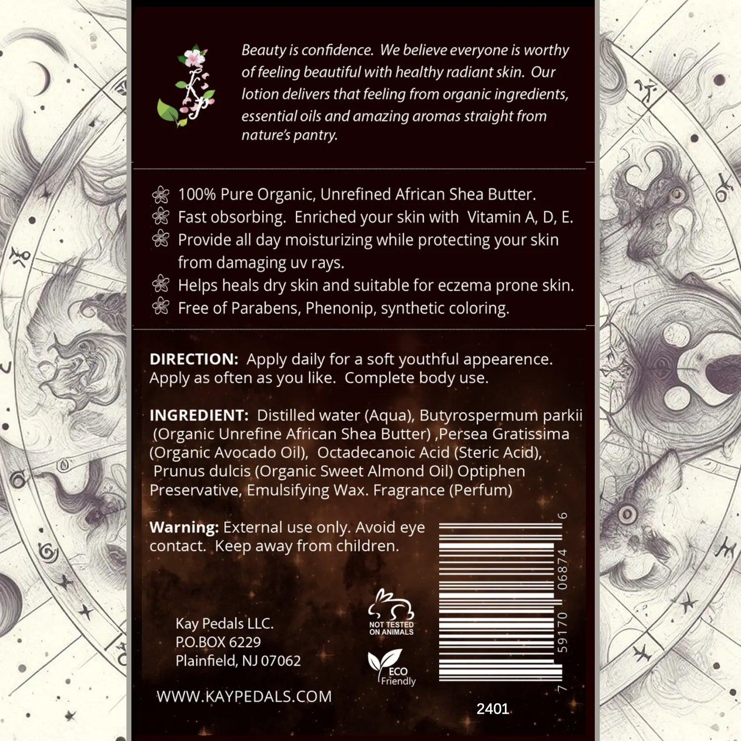 Amber Natural Organic Body Lotion