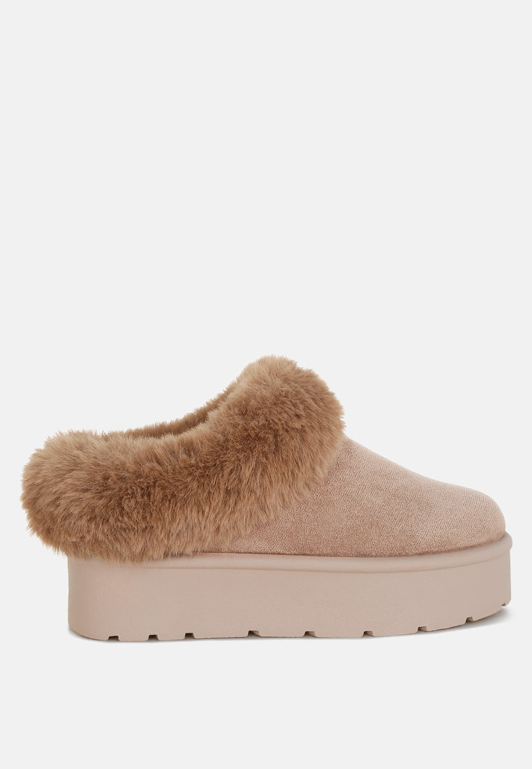 Aniso Faux Fur Slip On Snow Boots