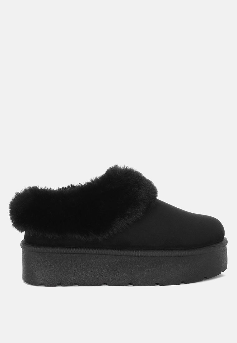 Aniso Faux Fur Slip On Snow Boots