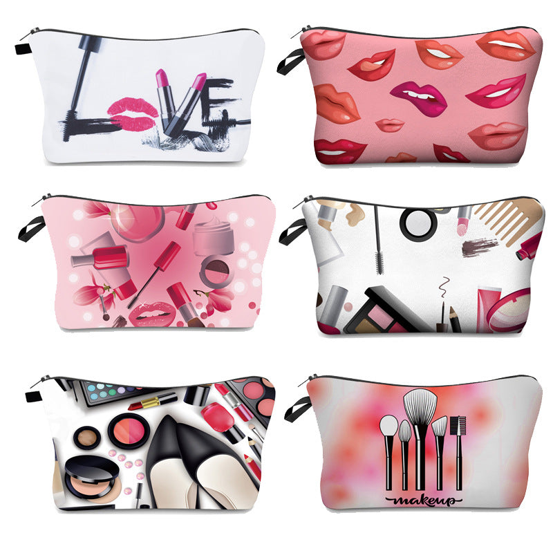Women's Printed Multipurpose Makeup Organizer Clutch